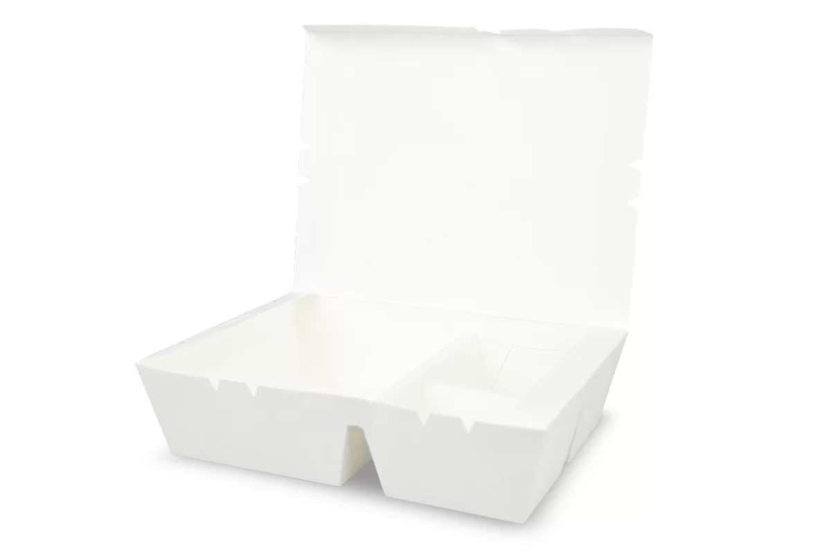white paper lunch box packaging