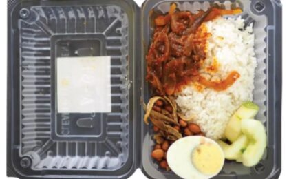 Nasi lemak Eco Friendly plastic container packaging