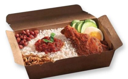 Paper Food Packaging for Nasi Lemak