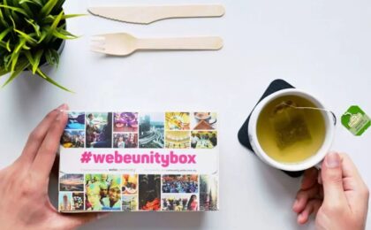 Paper box and Cup of Tea